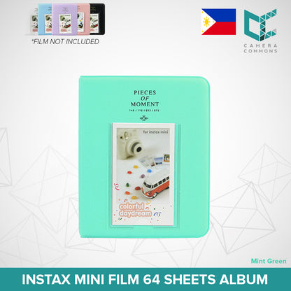 Photo Album Pieces of Moment/Memories 64 Pockets Slots Plain Color for Fujifilm Instax Mini Film