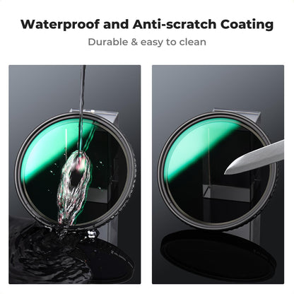 CLEARANCE K&F Concept ND8 to ND128 Variable Neutral Density Filter Slim Fader ND Filter Nanotec Ultra-Slim 37mm 40.5mm 43mm 46mm 52mm 55mm 58mm 62mm 67mm 72mm 77mm 82mm