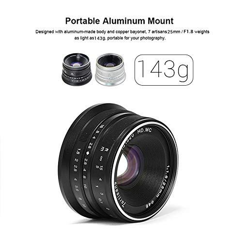 7artisans 25mm f/1.8 Manual Focus Prime Fixed Lens for Olympus and Micro Four Thirds MFT M4/3 Cameras