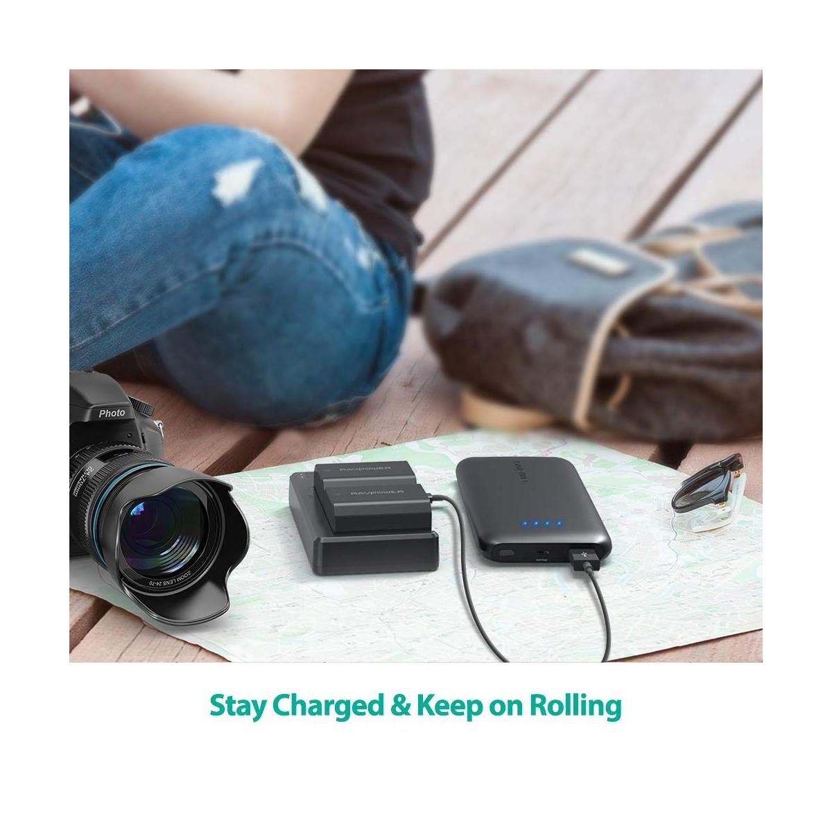 RAVPower NP-FZ100 Camera Battery Charger with 2pcs Batteries Set for Fujifilm Fuji Cameras NPFZ100