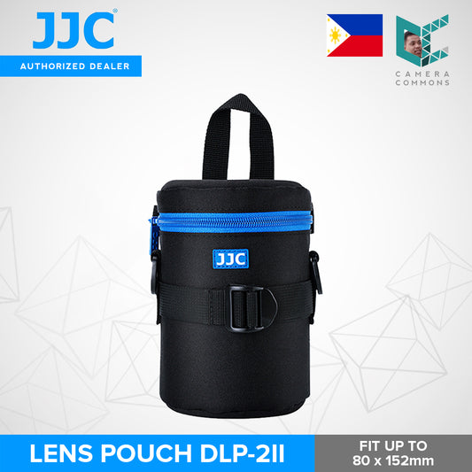 JJC DLP-1II Water Resistant Deluxe Lens Pouch with Shoulder Strap for Canon, Nikon, Sony, Fujifilm, Samsung, Tamron, Leica lenses (DLP-1II, DLP-2II, DLP-3II, DLP-4II, DLP-5II, DLP-6II, DLP-7II)