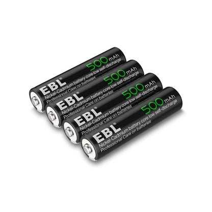EBL 4 Pack 1.2V AAA Size 500mAh Rechargeable battery - Ni-CD NiCD Camera Commons PH