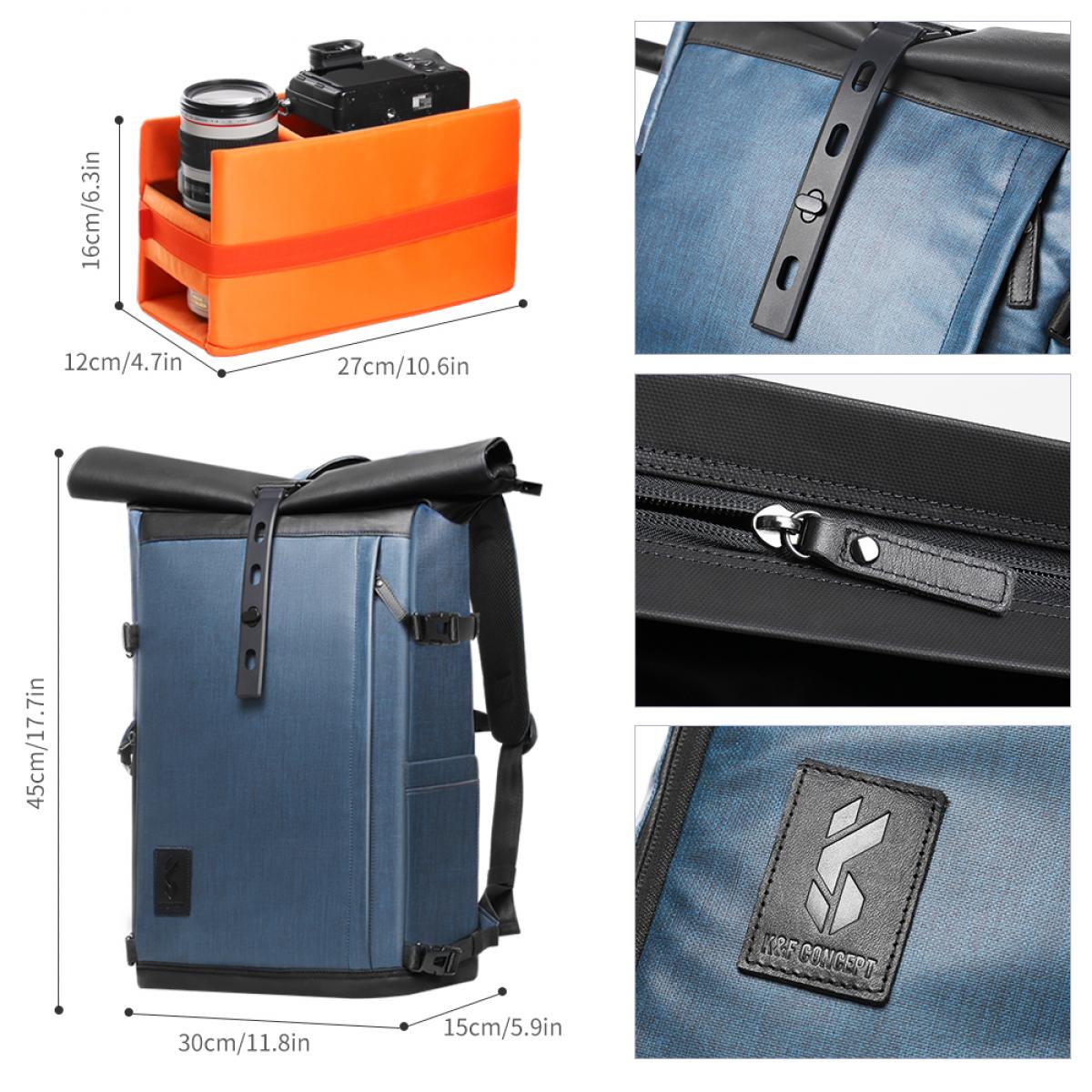 K&F Concept KF13.103 Nevis Multifunctional Large DSLR Camera Waterproof Backpack for Outdoor Photography