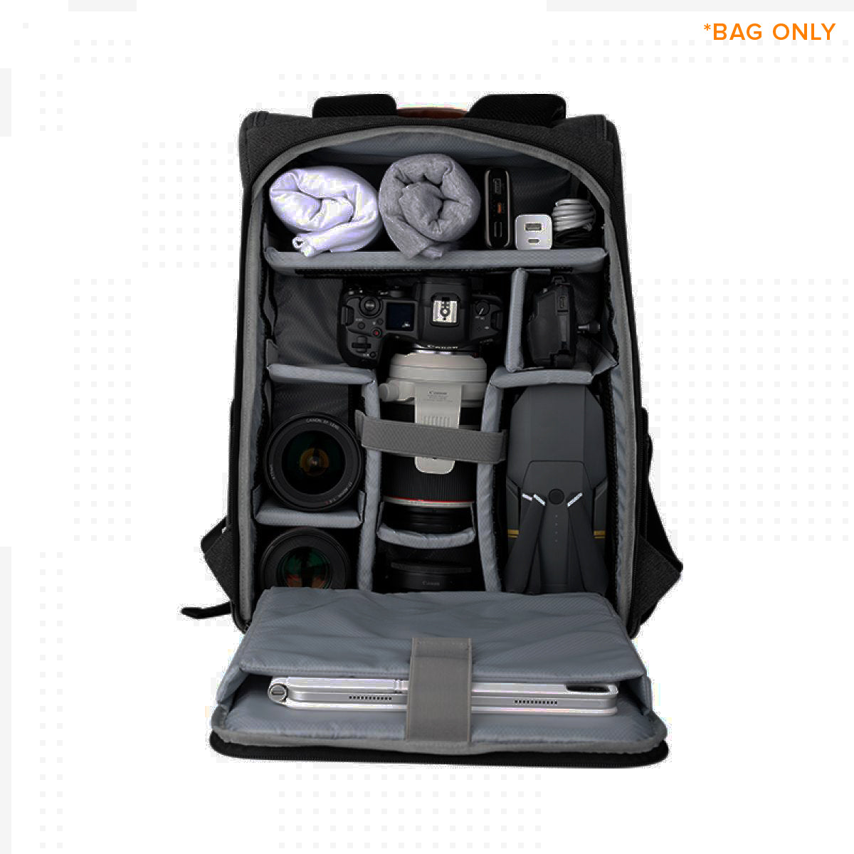 K&F Concept Rover Gray Professional Camera Backpack with Removable DSLR Case fit up to 15.6" Laptop - 18L | KF13.104