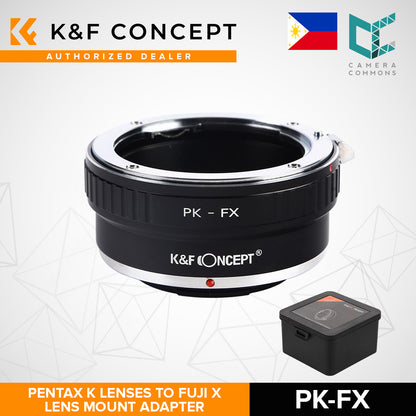 K&F Concept Pentax K Lenses to Fuji X Mount Camera Adapter PK-FX