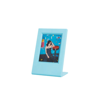2pcs Instax Instant Mini Picture Frame Photo Stand Rose Red + Sky Blue Accessories Set