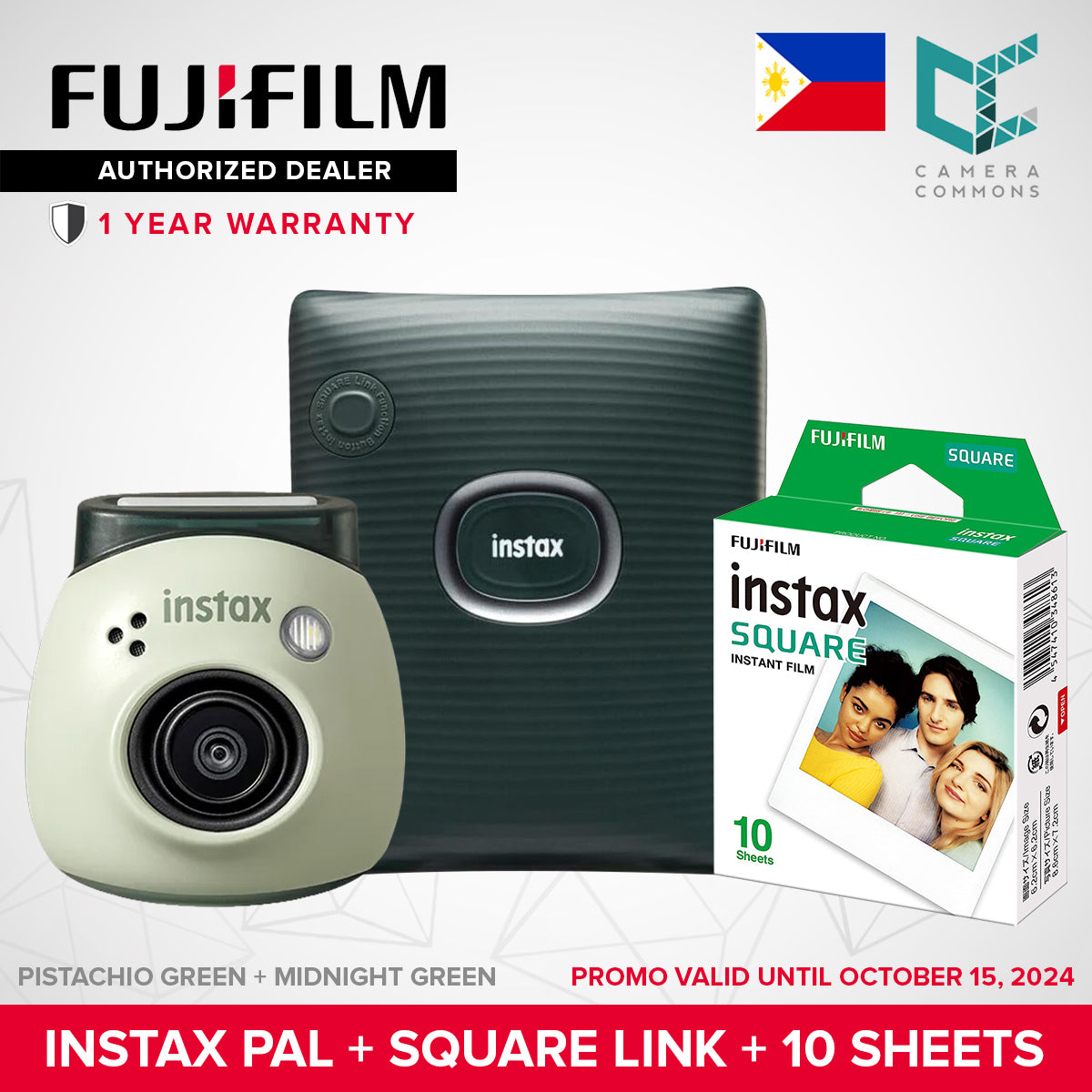 FUJIFILM Instax Pal Digital Camera Only with Detachable Ring Wide Angle Small Tiny Size Bluetooth to App