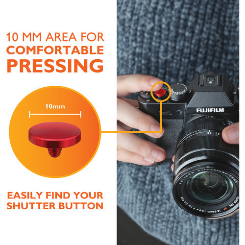 STUDIOMATE Soft Shutter Release Button Set Plain Black Red Silver Accessories for Fujifilm Mirrorless Camera