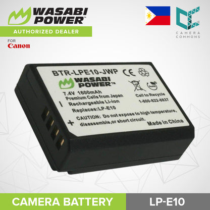 Wasabi Power LP-E10 1pc Rechargeable Battery for Canon Cameras LPE10