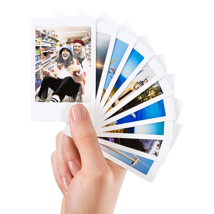 FUJIFILM Instax Mini Glossy Plain Instant Film Plain White Border 2x10 20 Sheets