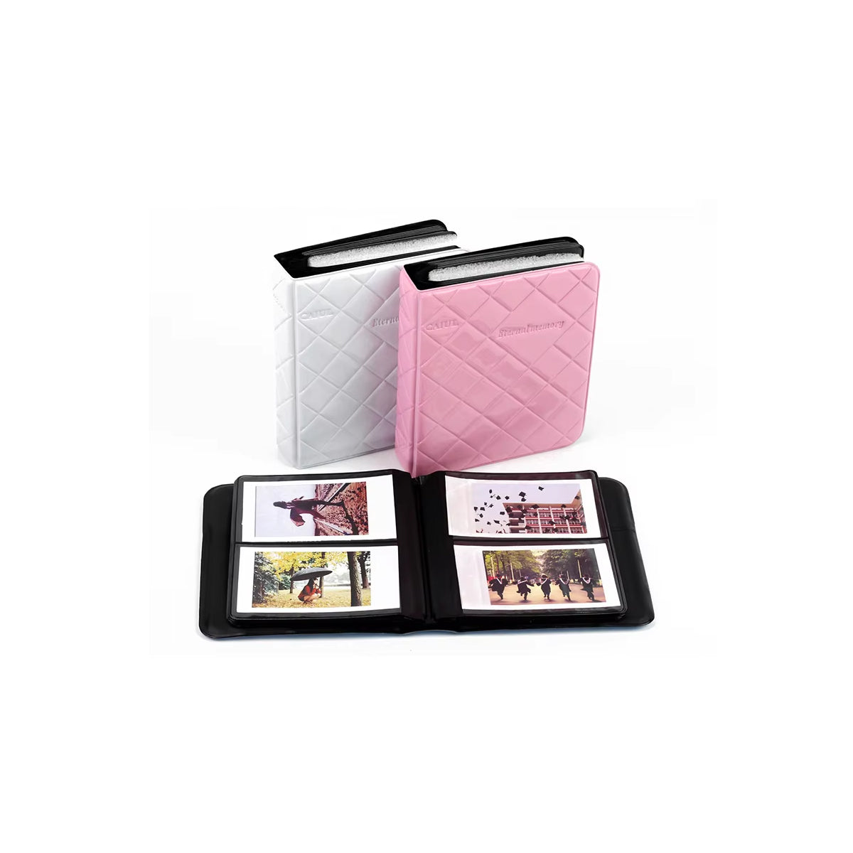 Photo Album 64 Sheets Pockets Slots Plain Diamond Pattern for Fujifilm Instax Instant Mini Films