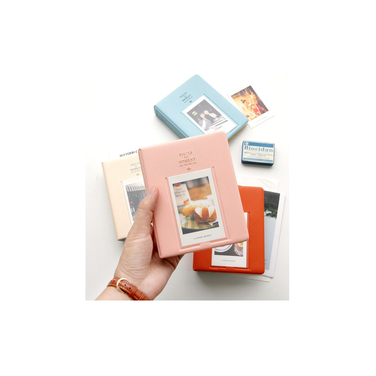 Photo Album Pieces of Moment/Memories 64 Pockets Slots Plain Color for Fujifilm Instax Mini Film