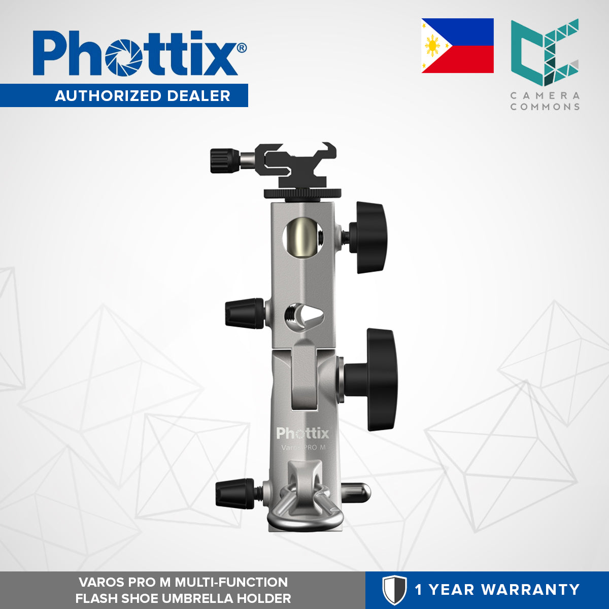 Phottix Varos Pro M Multi Function Flash Shoe Umbrella Holder PH87199