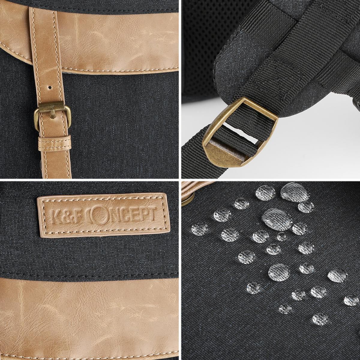 K&F Concept KF13.066V5 Adventurer Black Multifunctional Waterproof Travel Camera Backpack Bag