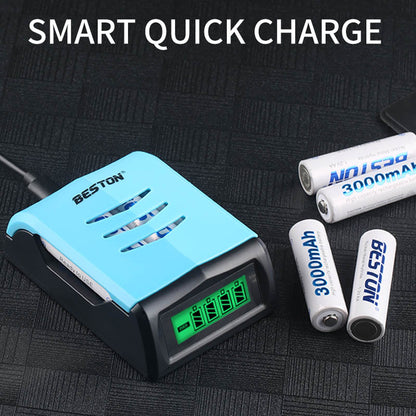 Beston High Quality LCD Display Fast Charger C9001 for AA/AAA Ni-MH Battery