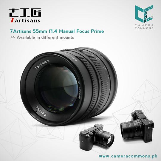 7artisans 55mm f/1.4 Photoelectric Manual Focus Lens for Fujifilm X Mount Camera