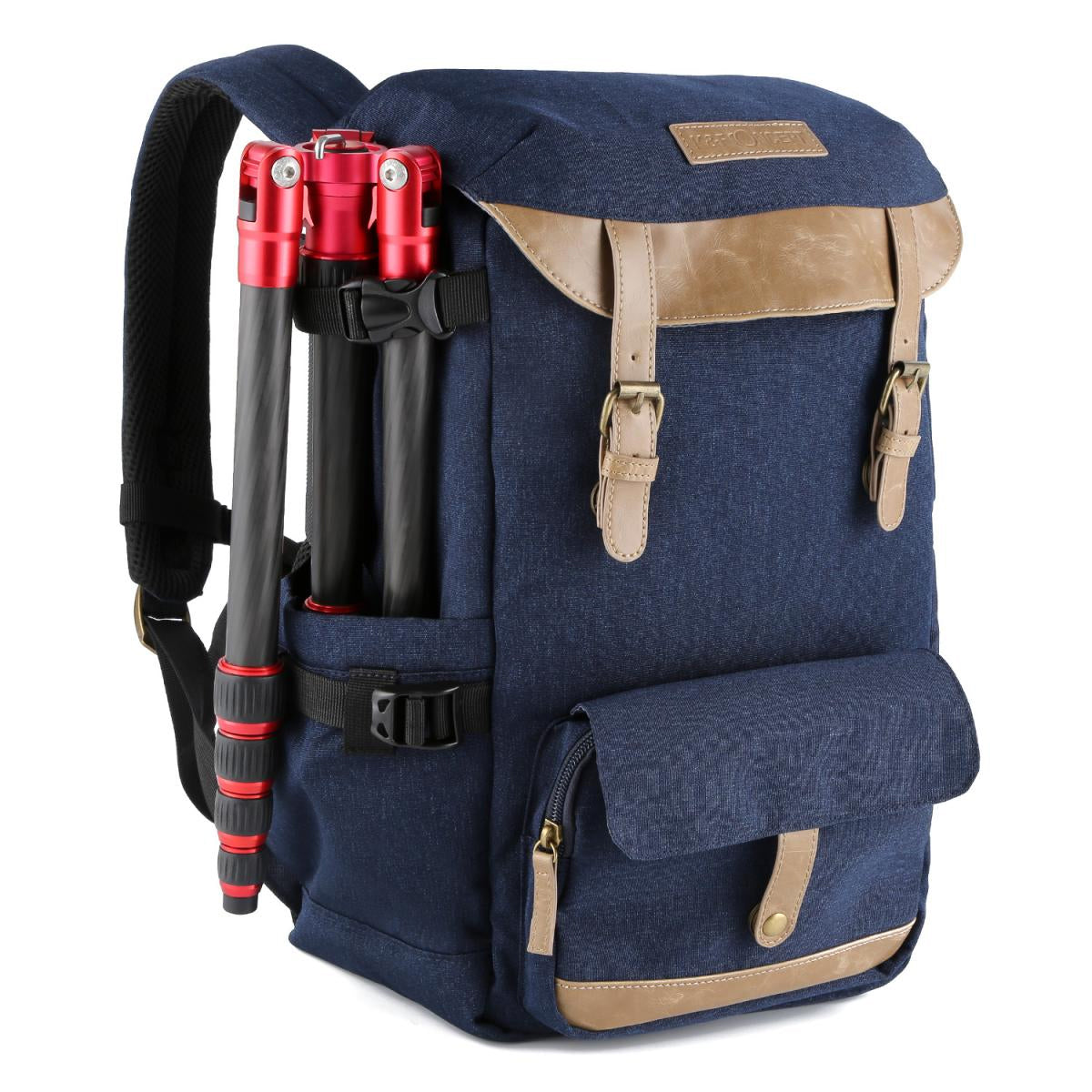 K&F Concept KF13.066 Adventurer Blue Medium Fashion DSLR Camera Backpack Bag for Travel Photography