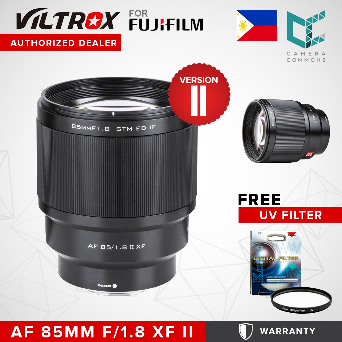 CLEARANCE VILTROX LENS 85mm f1.8 Fujifilm X II