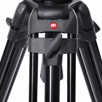 Miliboo MTT606A Professional Aluminum Video Tripod with Fluid Head and Mid-Level Spreader Heavy Duty