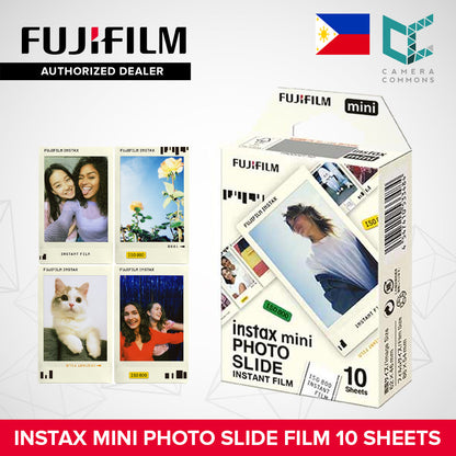 FUJIFILM Instax Mini Instant Film Multi-Color Pastel Gradient Macaron Black Contact Sheet Lavender Blue Pink Photo Slide 10 Sheets