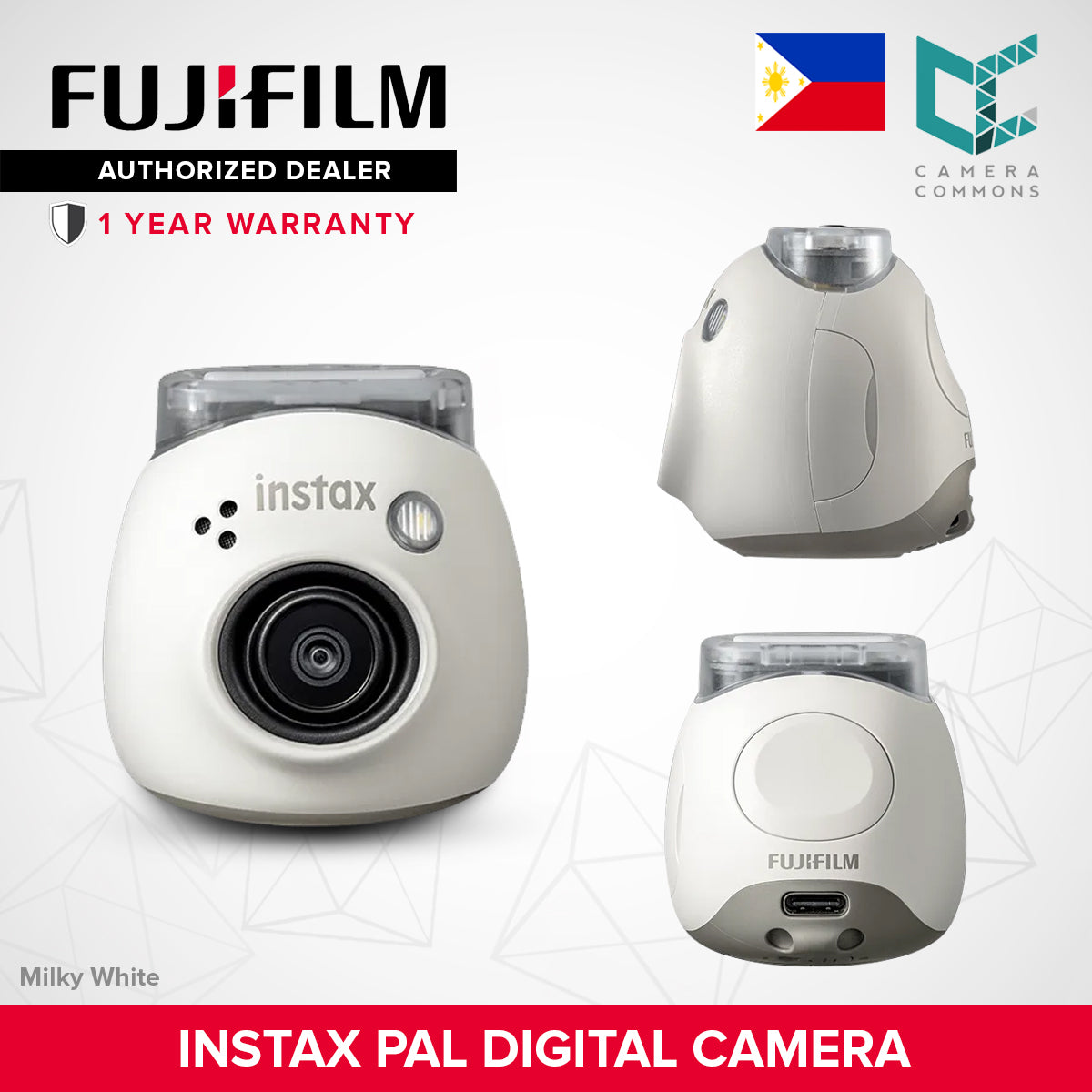 FUJIFILM Instax Pal Digital Camera Only with Detachable Ring Wide Angle Small Tiny Size Bluetooth to App