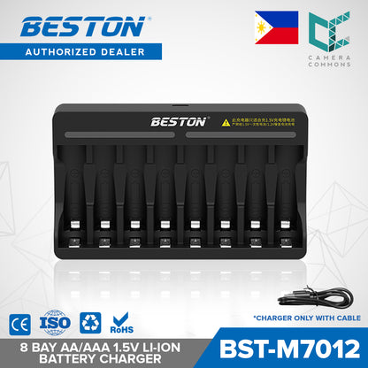 Beston M7012 8 Bay AA/AAA 1.5V Li-ion Battery Charger BST-M7012