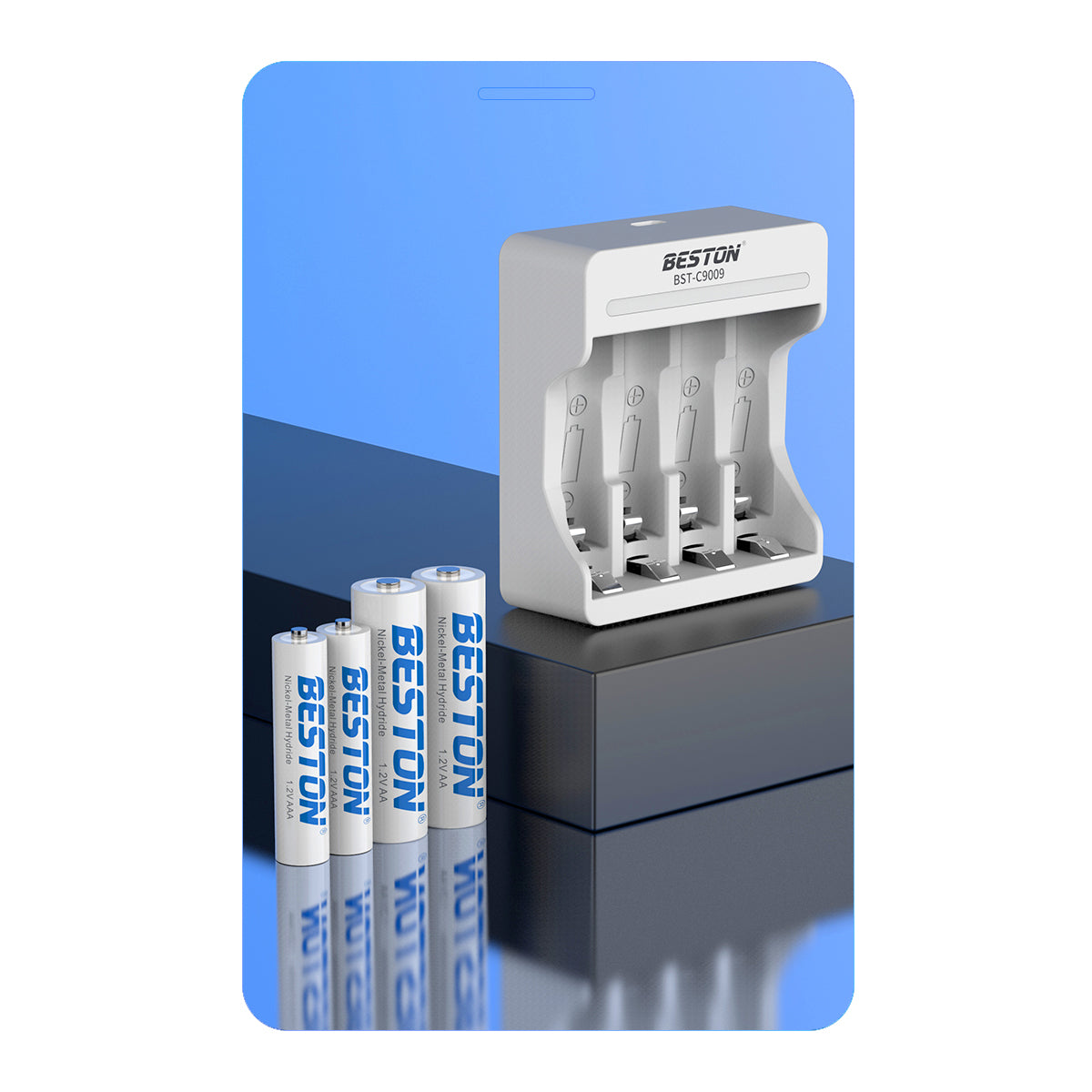Beston SET C9009 Charger + AA AAA Nimh Battery 1200mah 1300mah 3000mah 3300mah