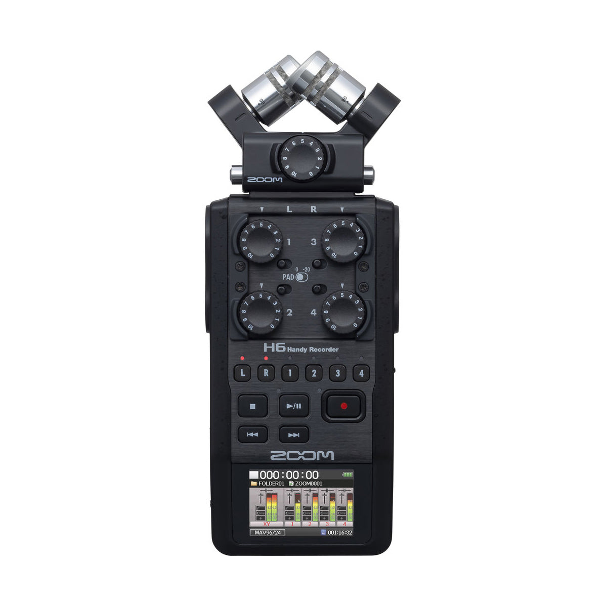Zoom H6 Black 6-Input 6-Track Portable Handy Recorder