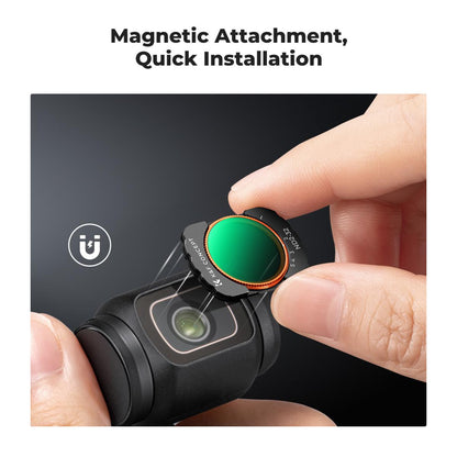 K&F Concept CPL + Black Mist 1/4 + ND2-32 Filter for DJI Osmo Pocket 3 Camera Lens Accessories