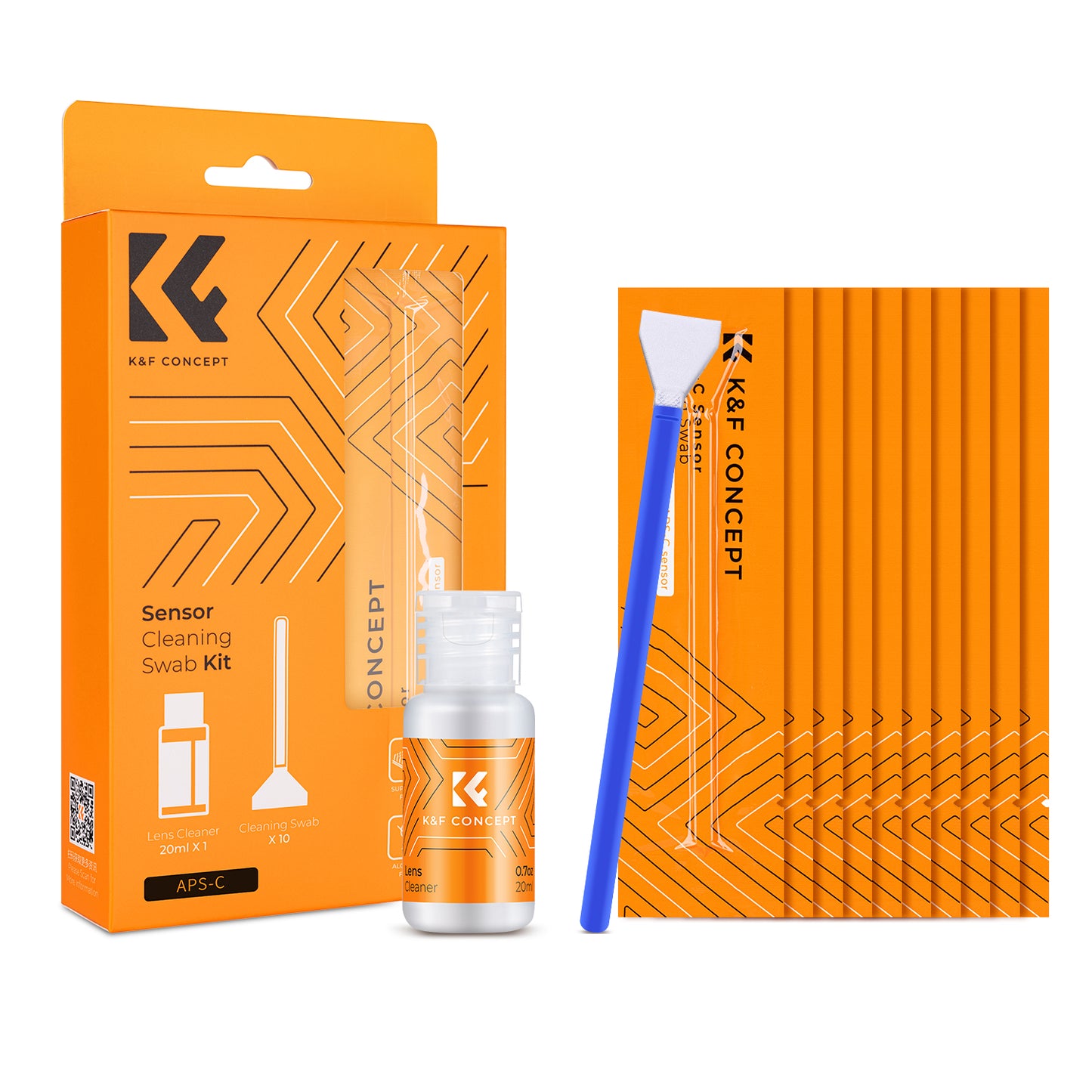 K&F Concept 1616 16mm APS-C Sensor Cleaning Swab Kit for Camera Lenses