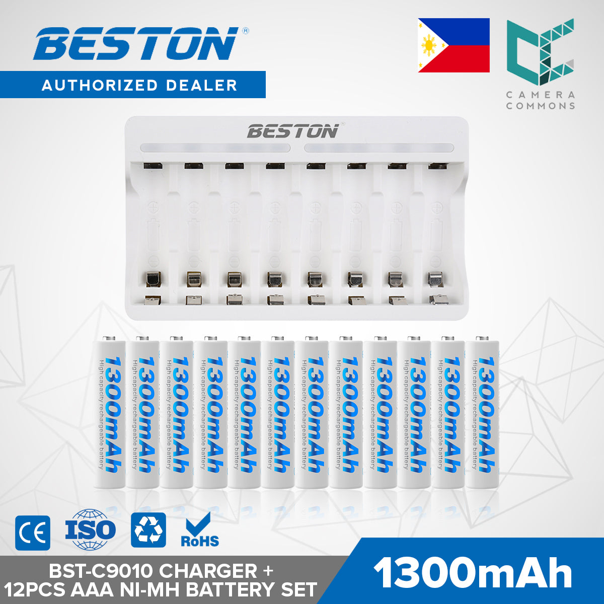 Beston SET C9010 Charger + AA AAA Nimh Battery 1200mah 1300mah 3000mah