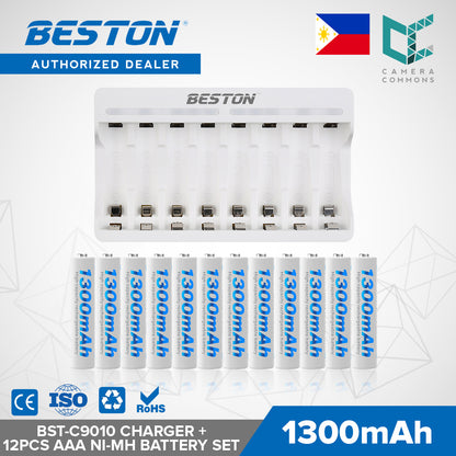 Beston SET C9010 Charger + AA AAA Nimh Battery 1200mah 1300mah 3000mah