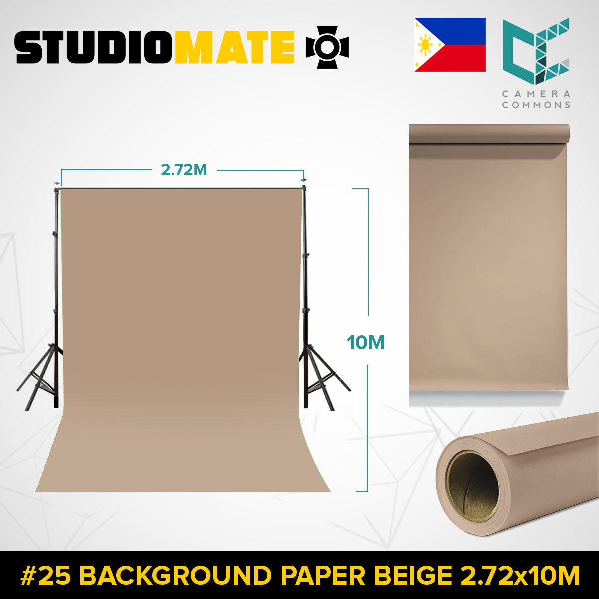 Studiomate Seamless Photography Videography Backdrop Background Paper 2.72x10m / 8.92x32 ft Studio Equipment