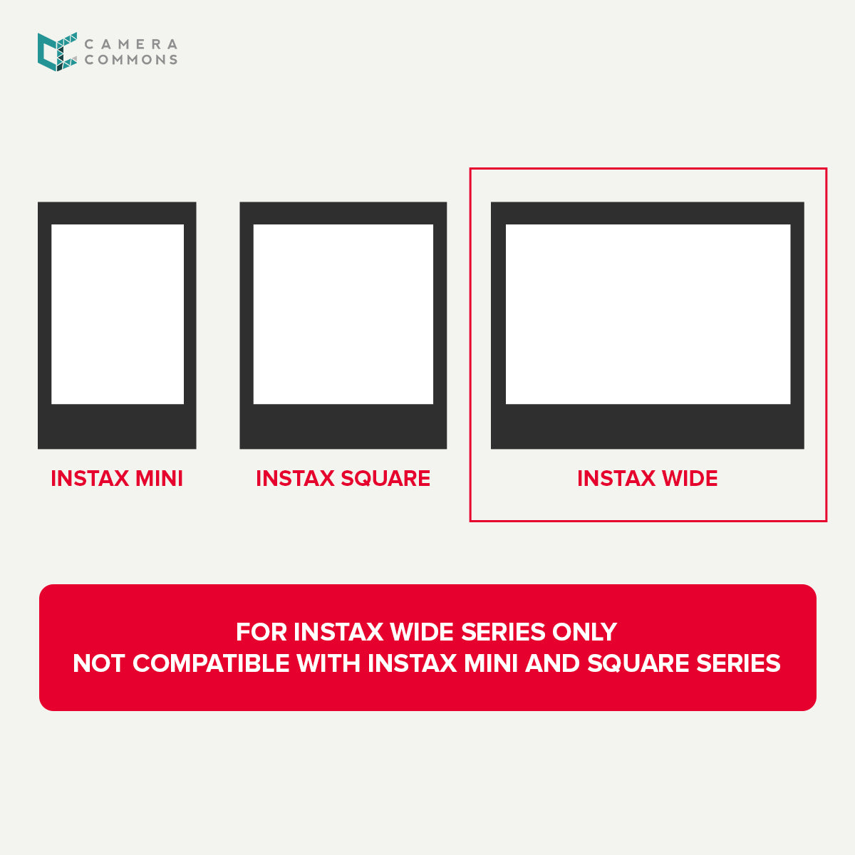 FUJIFILM Instax Wide Instant Film Black Plain Solid Color / Brushed Metallics 10 Sheets