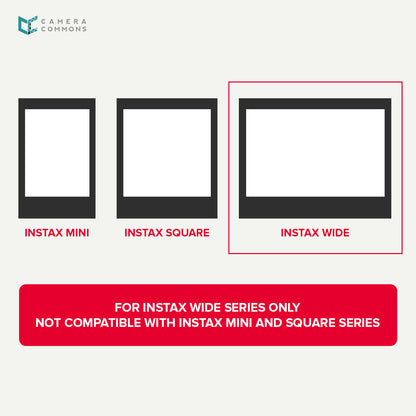 FUJIFILM Instax Wide Instant Film Black Plain Solid Color / Brushed Metallics 10 Sheets