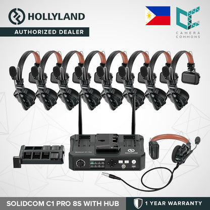 Hollyland Solidcom C1 Pro 4S 6S Full Duplex ENC Wireless Audio Intercom System with 4,6,8 Headsets