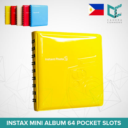 64 Pocket Slots Sheets Ring Bound Bind Photo Album for Fujifilm Instax Mini Films Pockets