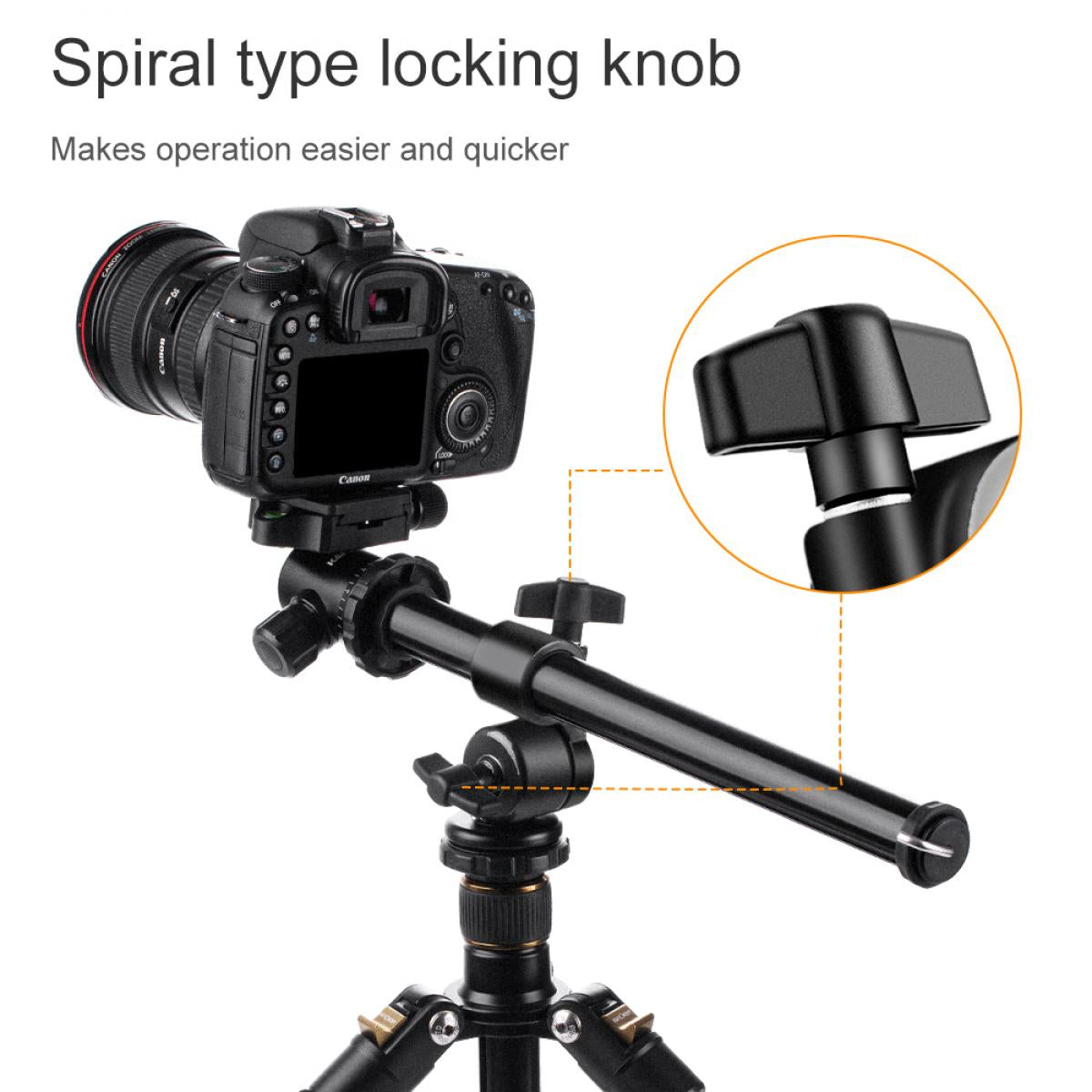 K&F Concept KF31.010 Rotatable Multi-Angle Center Column for Camera Tripod Magnesium Alloy & Locking System
