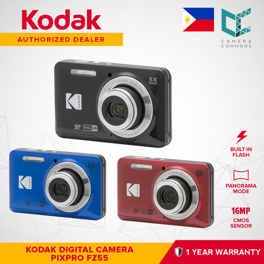Kodak PIXPRO FZ55 Digital Camera Point & Shoot 16MP 28mm-140mm 5x Optical Zoom Full HD 1080p 30fps
