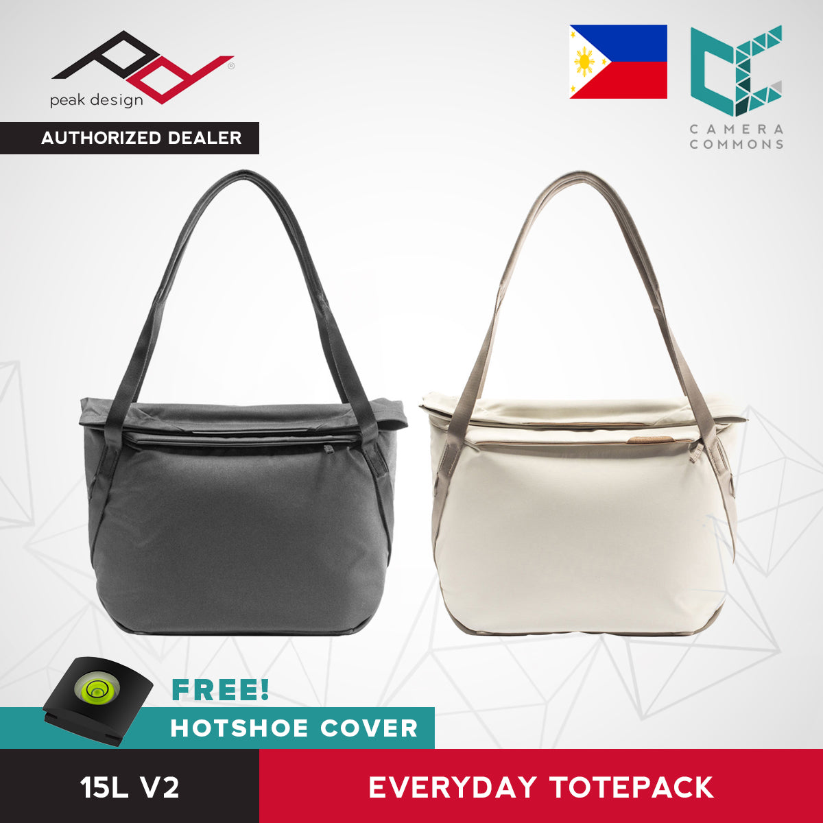 Peak Design Everyday Tote Bag v2 15L Black Bone Version 2