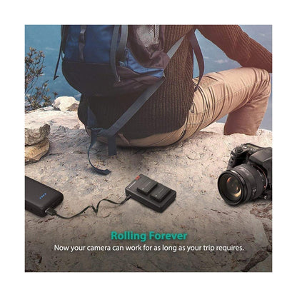 RAVPower NP-FW50 Camera Battery Charger with 2pcs Batteries Set for Sony Cameras NPFW50