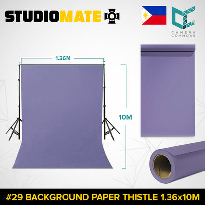 Studiomate Seamless Photography Videography Backdrop Background Paper 1.36x10m / 4.46 x 32 ft Studio Equipment