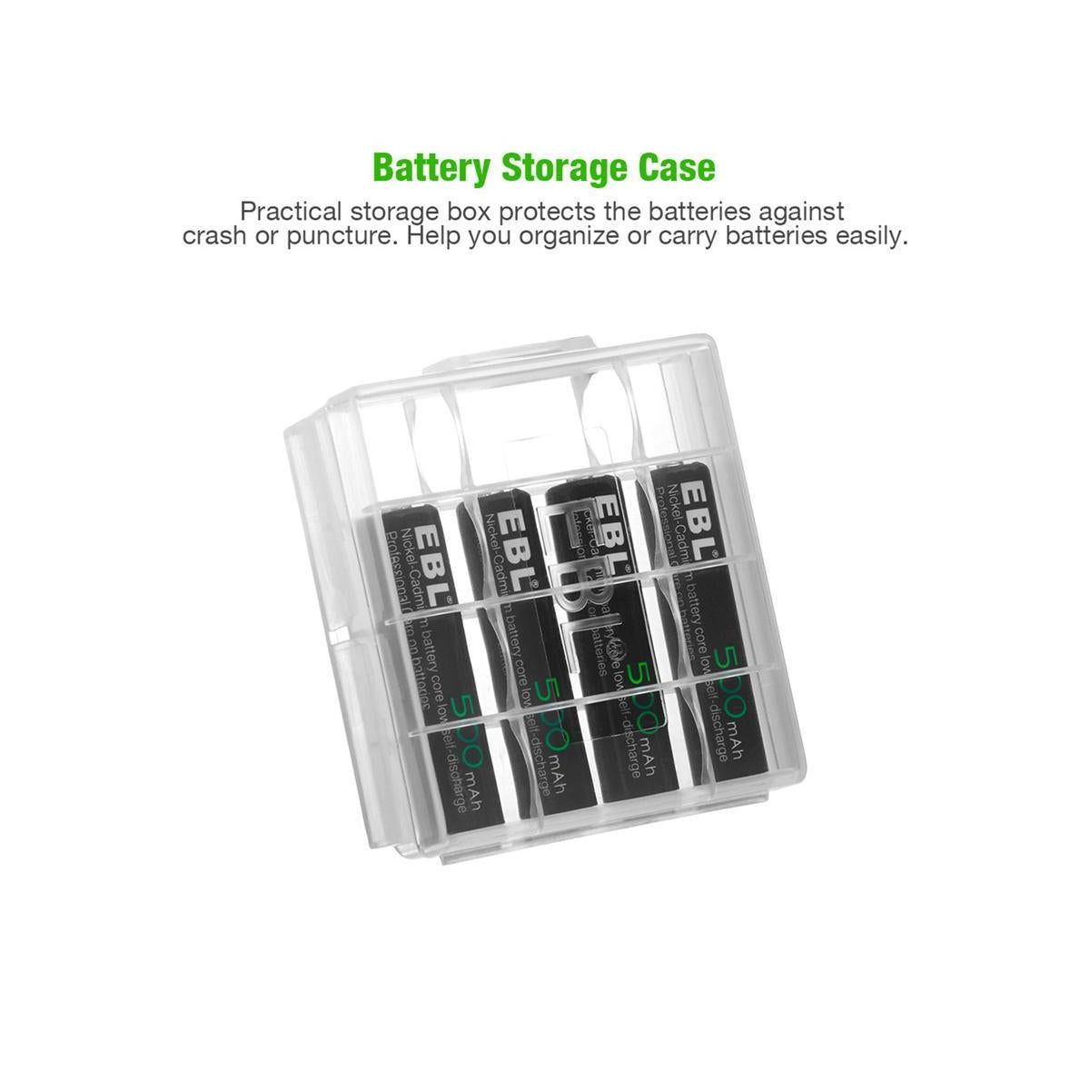 EBL 4 Pack 1.2V AAA Size 500mAh Rechargeable battery - Ni-CD NiCD Camera Commons PH