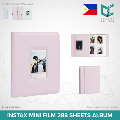 CLEARANCE Caiul 288 Sheets Mini Photo Album Hollow Iridescent Silver Pink