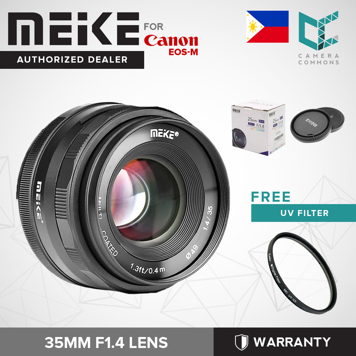 CLEARANCE MEIKE 35mm f/1.4 Lens for Canon EOS M Mount MK35mm 35 1.4
