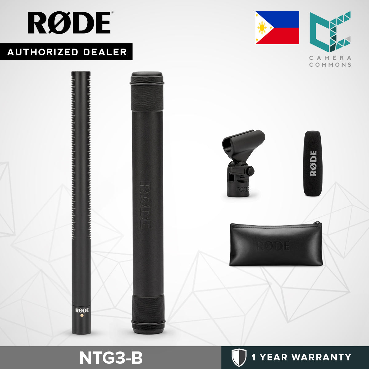 Rode NTG3 Broadcast Shotgun Microphone Audio Equipment NTG3-B NTG3B