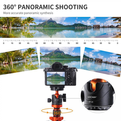 K&F Concept SA254M2 DSLR Camera Aluminum Tripod with Monopod and Ball Head Kit KF09.089