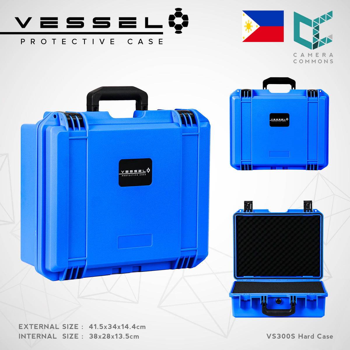 VESSEL VS300S Portable Protective Hard Case for Photography, Equipment, Instruments, Watches and other devices VS3828