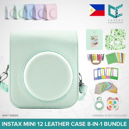 Leather Case Flannel Case Bag Cover Plain Colors for Fujifilm Instax Mini 11 Mini 12 Instant Film Camera PU Leather