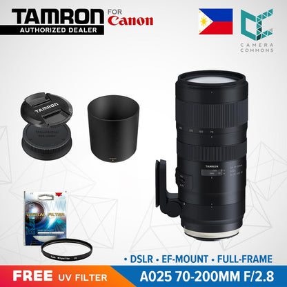 Tamron A025 SP 70-200mm f/2.8 Di VC USD G2 Lens for Canon DSLR EF Mount Full Frame